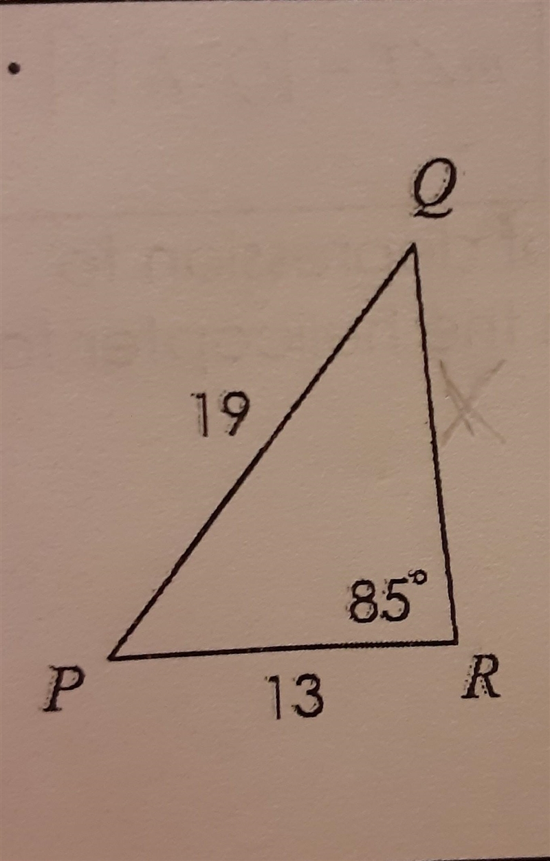 HELP! USE EITHER LAW OF SINE OR LAW OF COSINE! HELP PLEASE! FIND THE MISSING SIDE-example-1