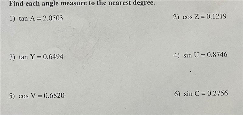 Please help me (using trigonometry to find angle measures)-example-1