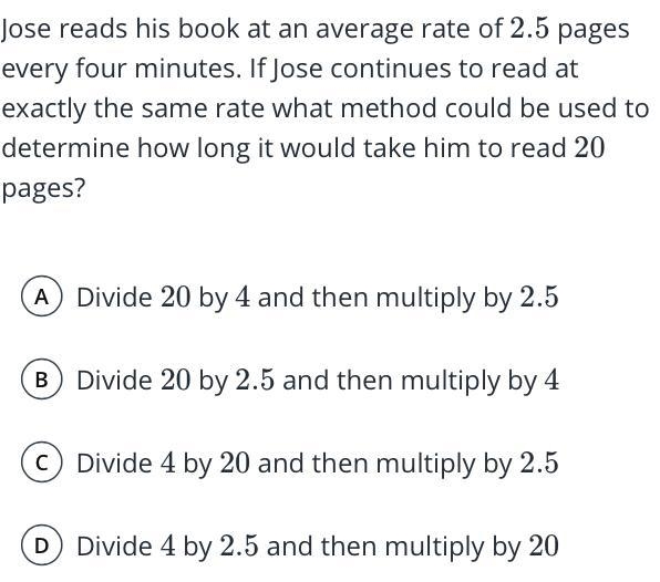 Jose reads his book at an average rate of 2.5 pages every four minutes. If Jose continues-example-1