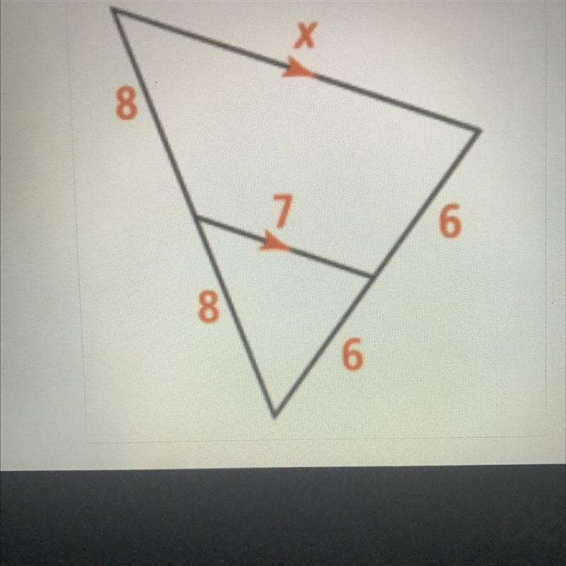 7. Find the value of x.-example-1