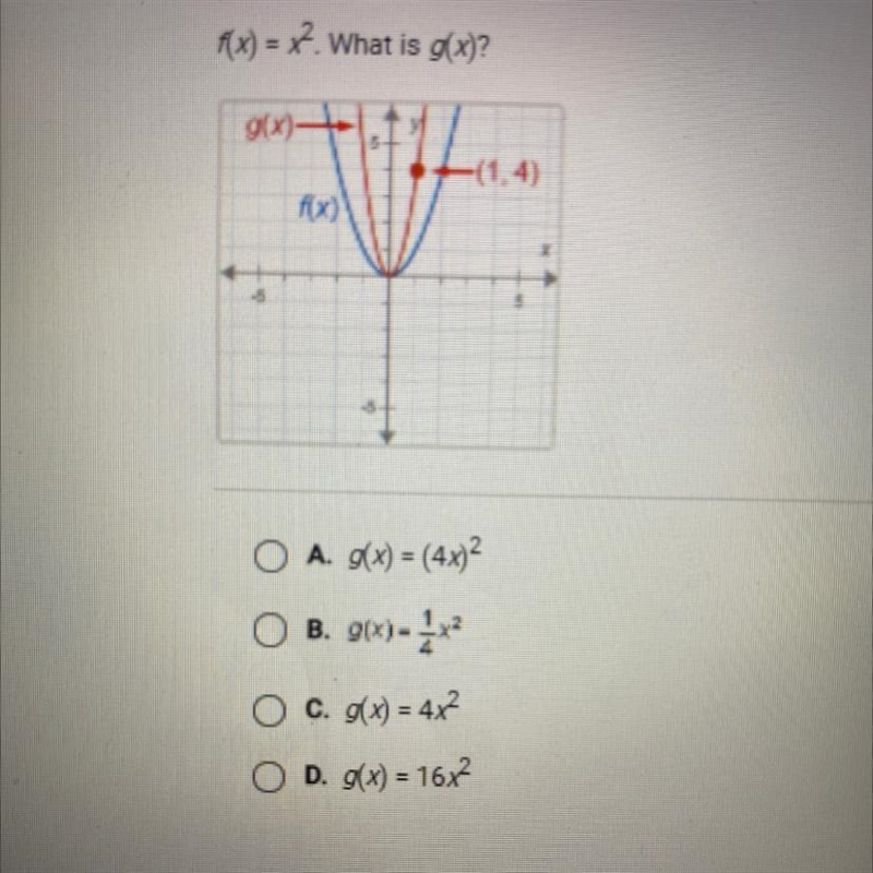 HELP!!! f(x) =x^2. What is g(x)?-example-1