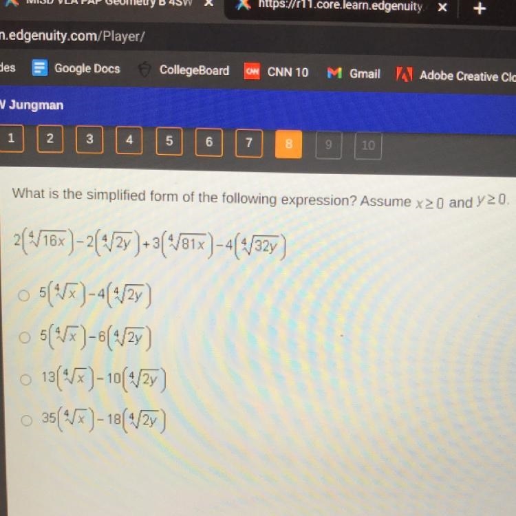 What is the simplified form of the following expression?-example-1