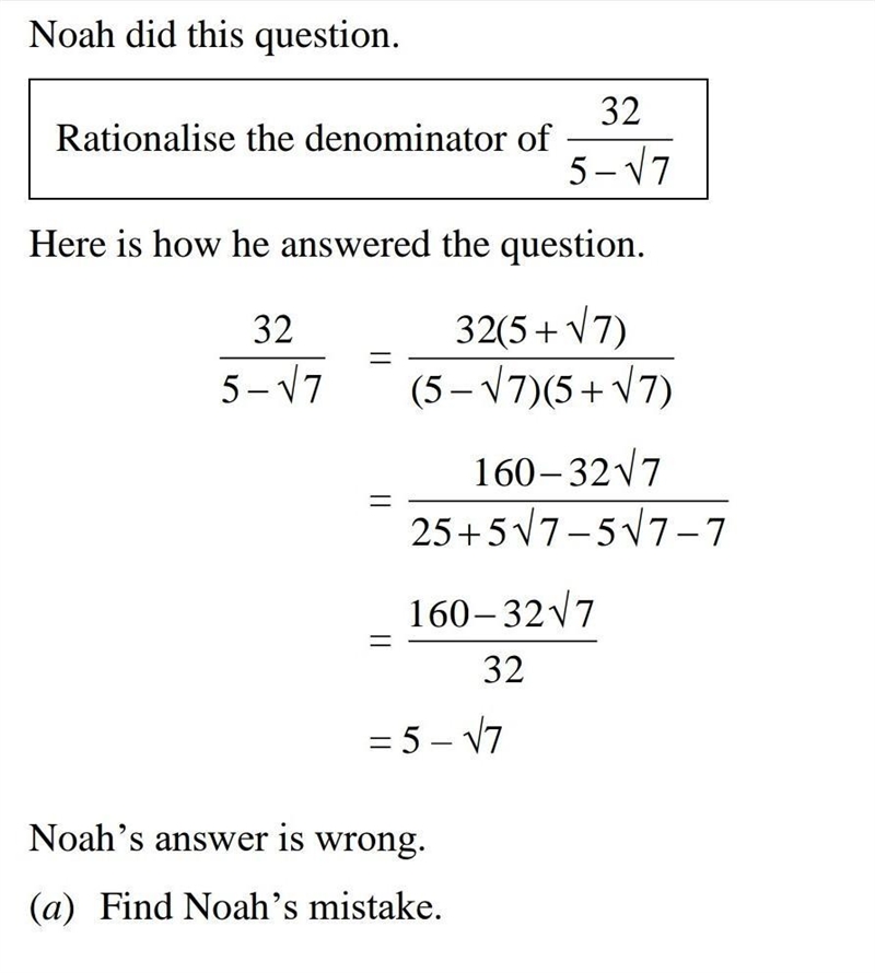 Long rationalise surds questions pls help​-example-1