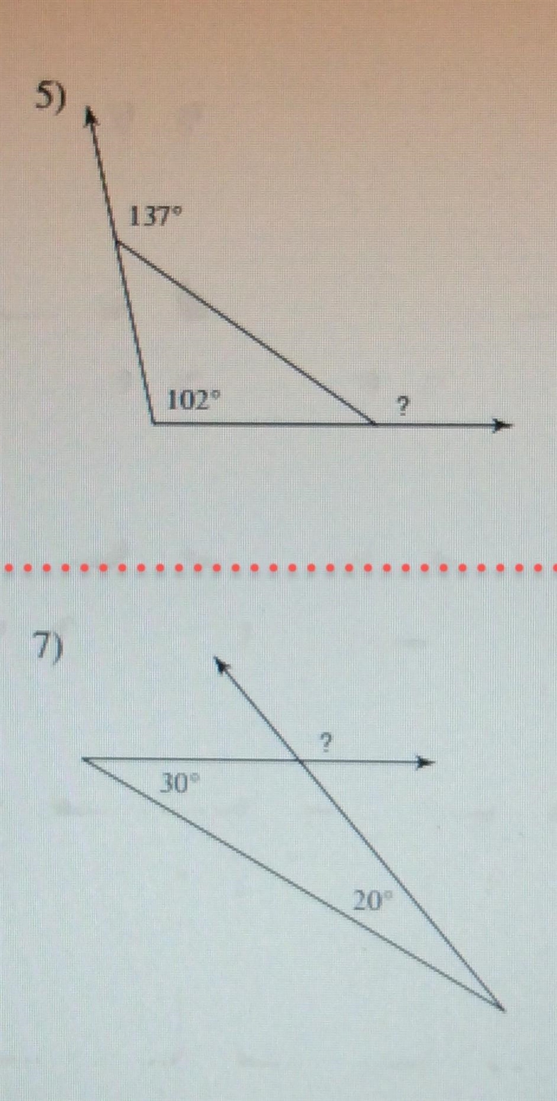 I'm confused on how to do these 2. question: find the measure of each angle indicated-example-1