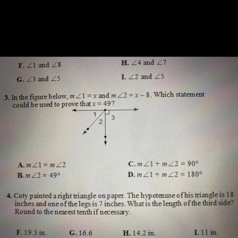 In the figure below, m1 =x and m2= x-8. Which statement could be used to prove that-example-1