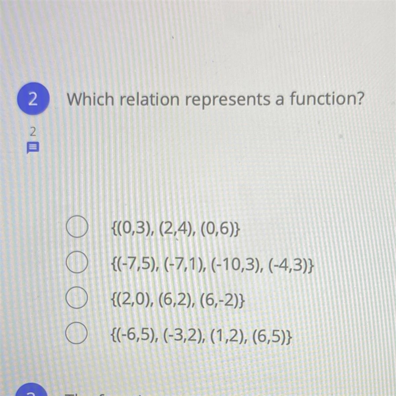 Which relation represents a function?￼-example-1