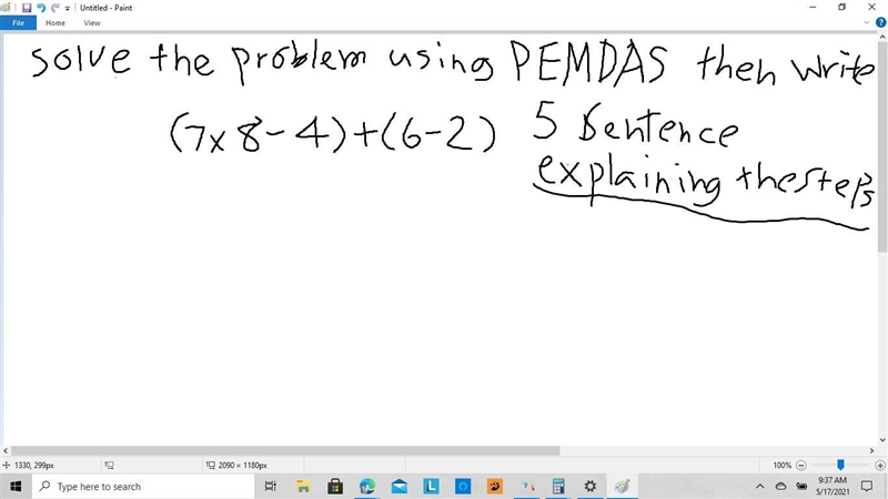 Please help with math problem then write 5 sentences explaining the steps. (no links-example-1