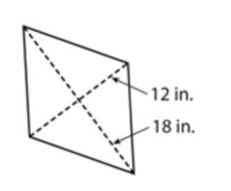 Find the area of the rhombus-example-1