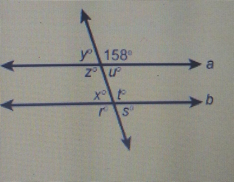 Lines a and b are parallel. What is the measure of angle s? S= Enter your answer in-example-1