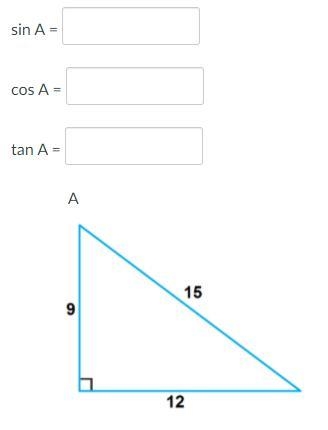 PLEASE ANSWER THIS QUESTION IM BEGGING YOU Type in the ratios for sin A, cos A, and-example-1