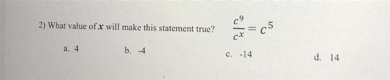 2) What value of x will make this statement true? !!!73 points!!! (question is pictured-example-1