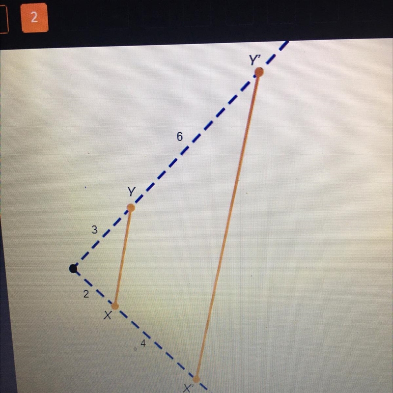 PLEASE HURRY!!!!!!! What is the scale factor of this dilation? Mark this and return-example-1