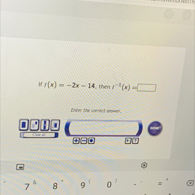 If f(x) = -2x - 14, then f'(x) =D Enter the correct answer.-example-1