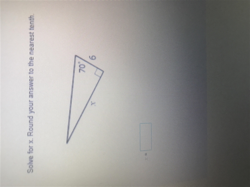 Solve for x.round to the nearest tenth. 70,6-example-1