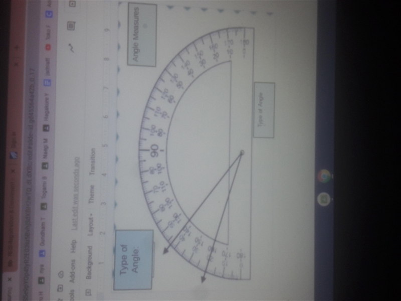 Type of angle: Angle measures:-example-1