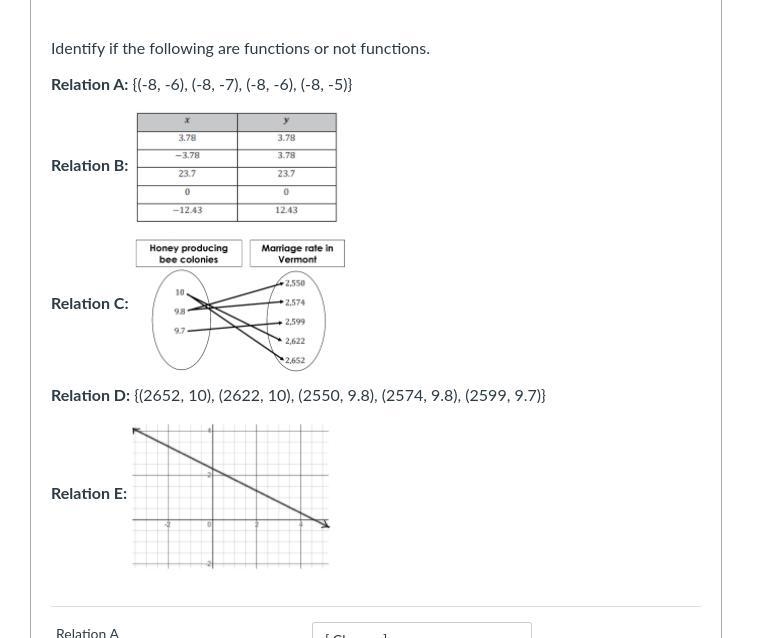 Which ones of these are functions and which ones are not.-example-1