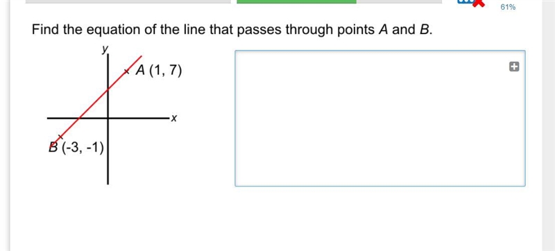 Find the equation of the line shown-example-1