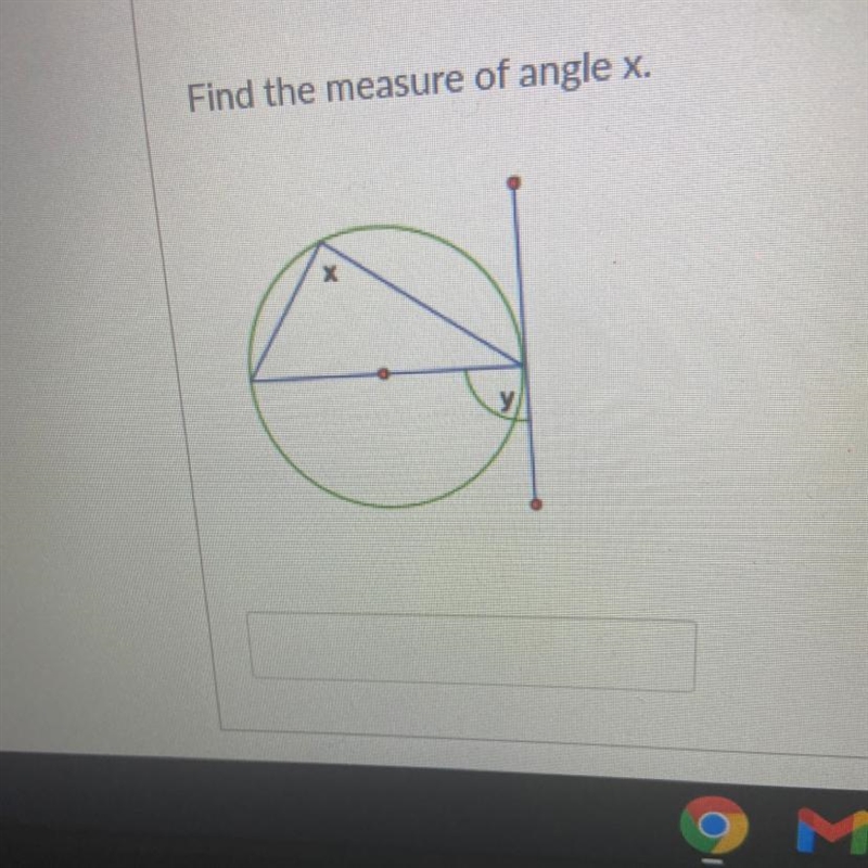 Find the measure of angle x.-example-1