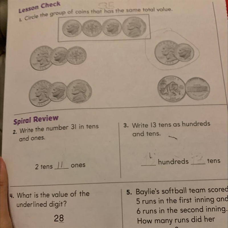 What you suppose to do in question 3 this is 2nd grade math btw-example-1