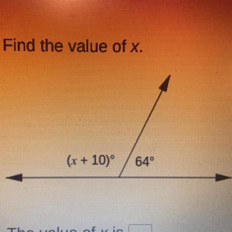 Find the value of x. (-example-1