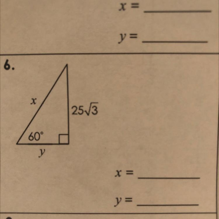 Unit 8: right triangles and trigonometry Homework 2: special right triangles HELP-example-1