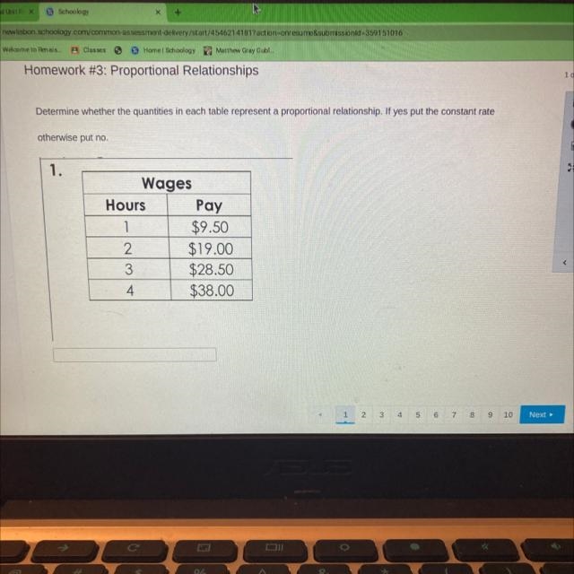 Please answer as soon as possible. Determine whether the quantities in each table-example-1