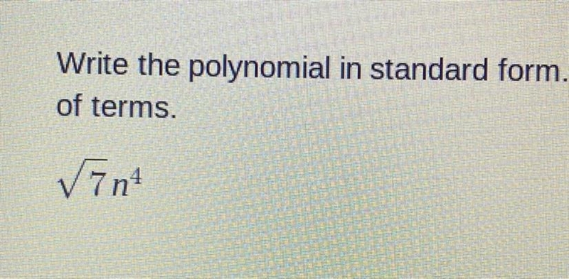 What is the polynomial in standard form?-example-1