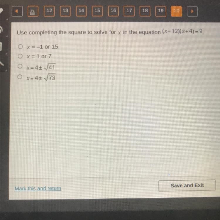 ⚠️⚠️⚠️⚠️HELLPP⚠️⚠️⚠️ Use completing the square to solve for x in the equation (x-12)(x-example-1