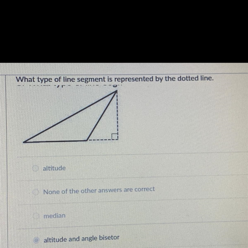 What type of line segment is represented by the dotted line. Please help me on this-example-1