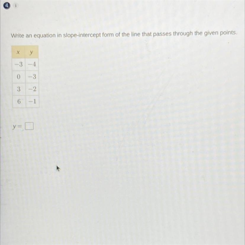 Write an equation in slope-intercept form of the line that passes through the given-example-1