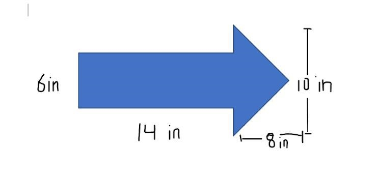 Find the area of given shape.-example-1