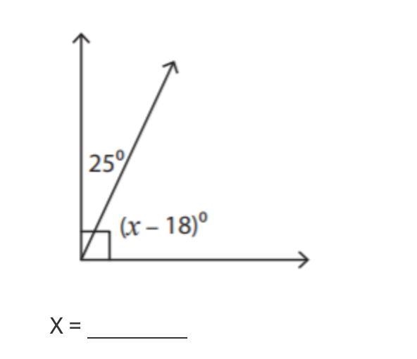 Find the value of x (Angles)-example-1