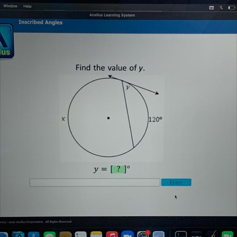 Find the value of y. 120°-example-1