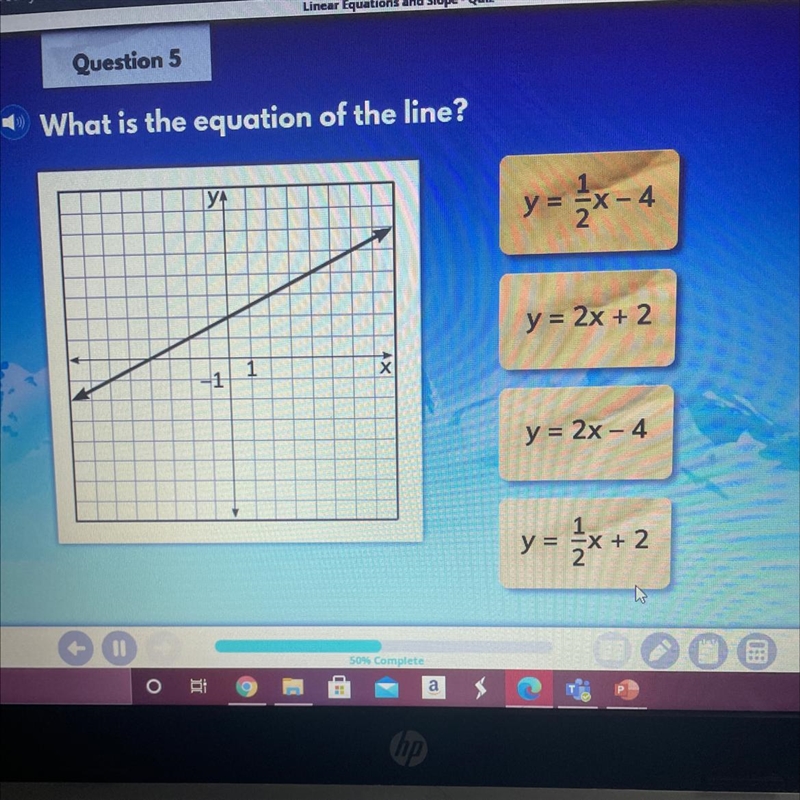 What is the equation of the line-example-1