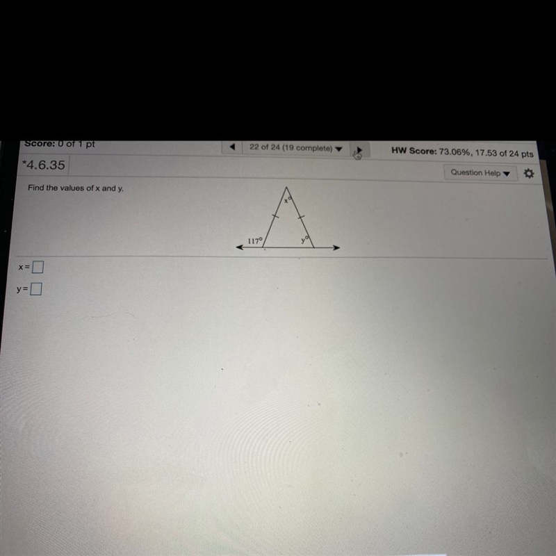 Find the values of x and y-example-1