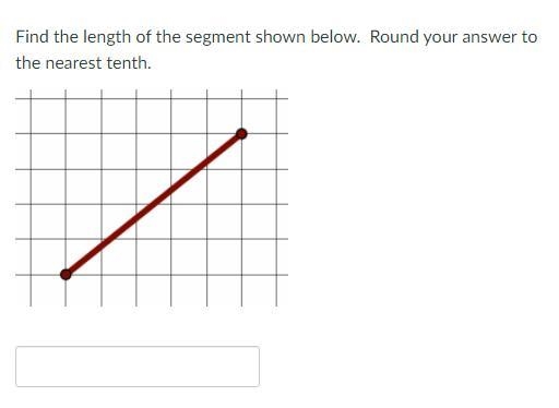 Find the length of the segment shown below. Round your answer to the nearest tenth-example-1