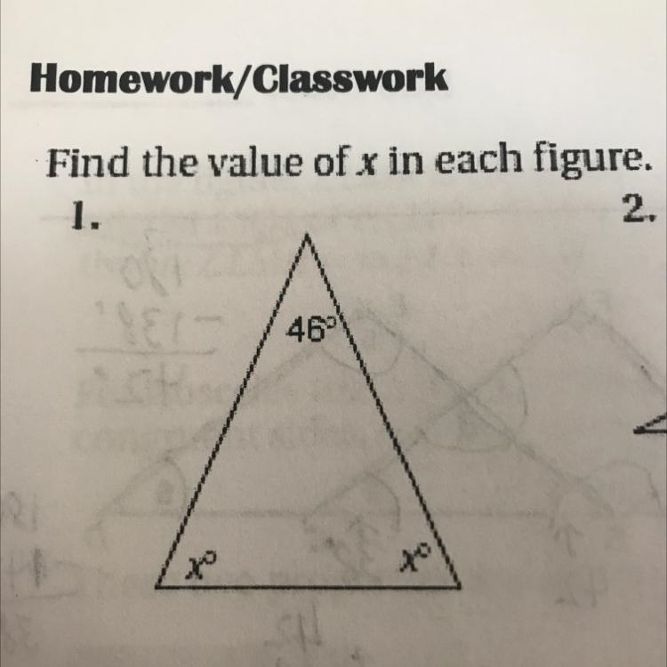 Find the value of x in each figure-example-1