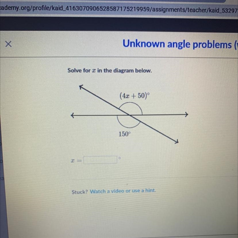 Solve for x in the diagram below.-example-1