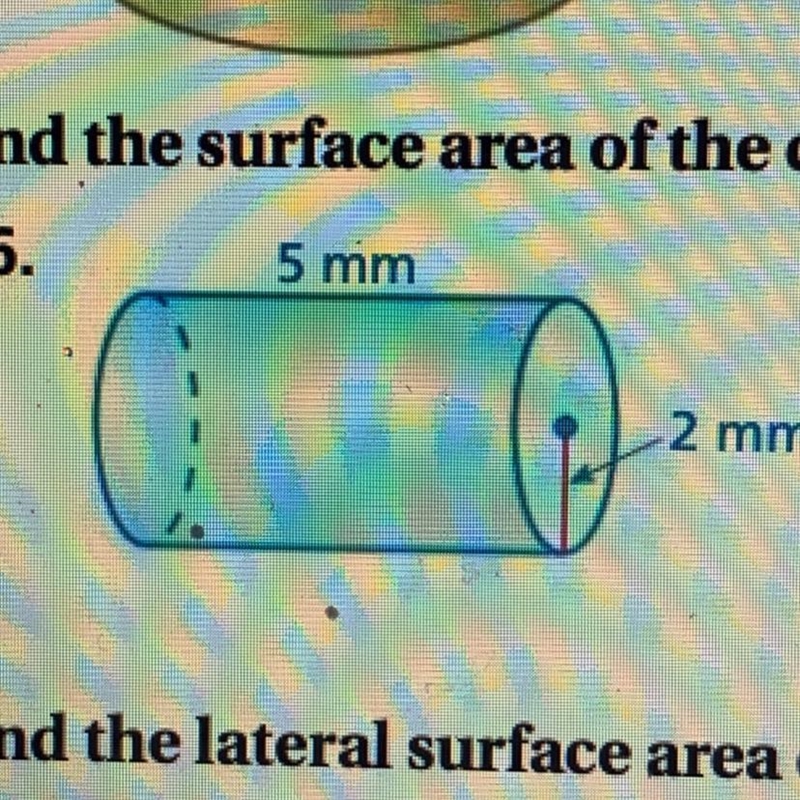 Find the surface area of the cylinder. Use 3.14 for π.-example-1