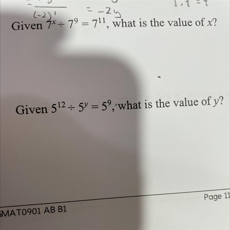 1 .what is the value of x？ 2 .what is the value of y ？-example-1