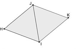 The figure shows two equilateral triangles with a shared side. Can the triangles ΔIHJ-example-1