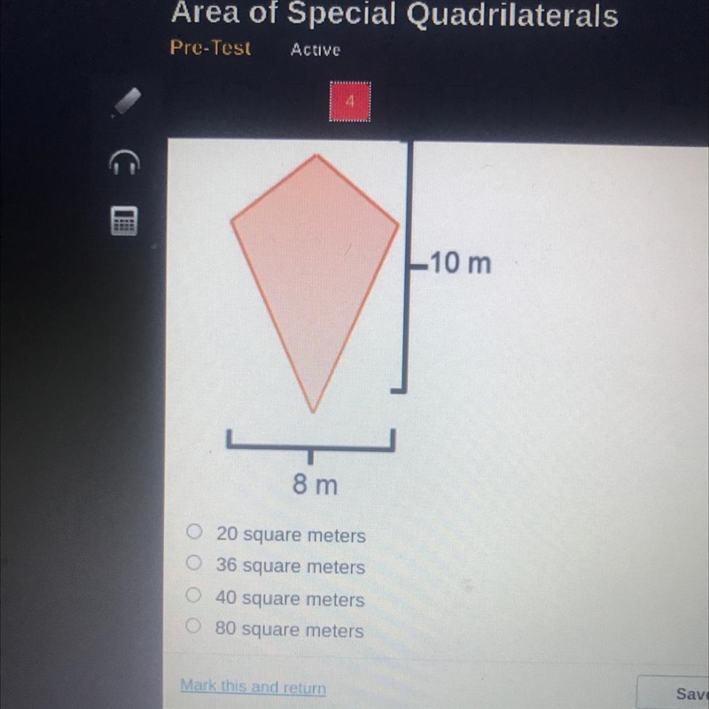 What is the area of the kite?-example-1