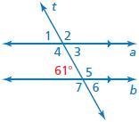 Use the figure to find the measures of the numbered angles?-example-1