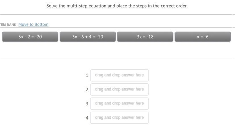 Solve the multi-step equation and place the steps in the correct order. (Pls)-example-1