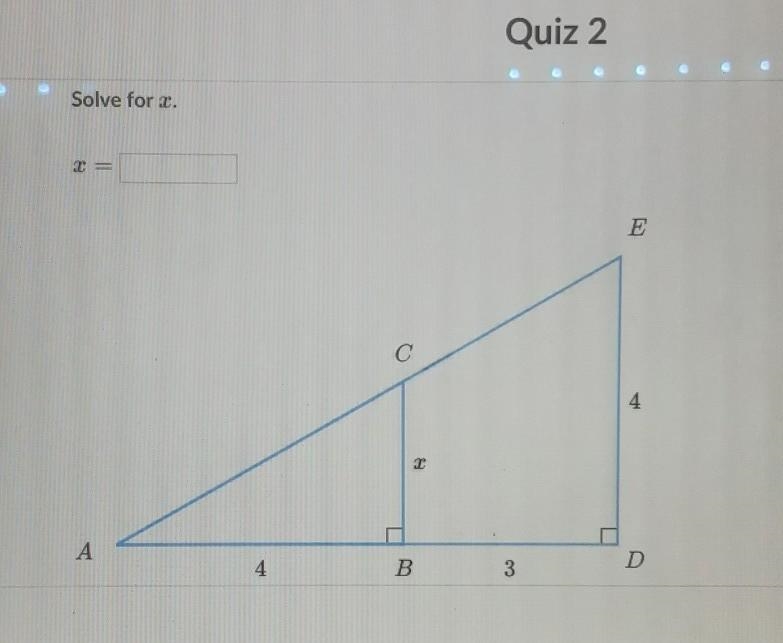 SOLVE FOR X PLEASEEE HELP​-example-1