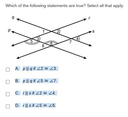 Which of the following statements are true? Select all that apply.-example-1