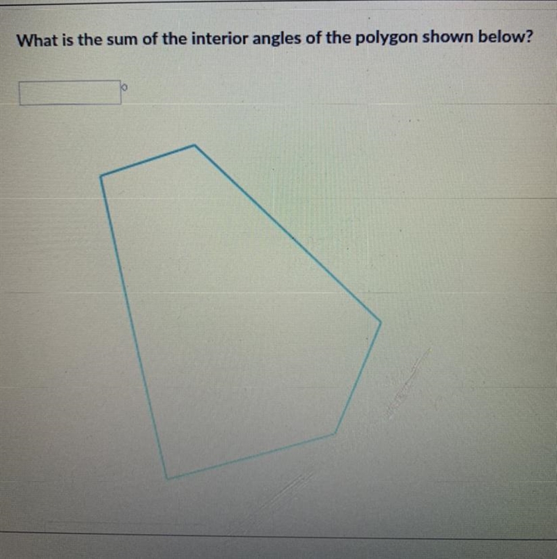 What is the sum of the interior angles of the polygon shown below?-example-1