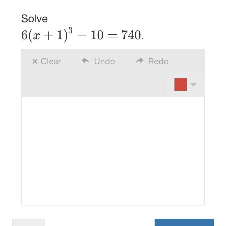 Solve 6(x+1)3−10=740-example-1