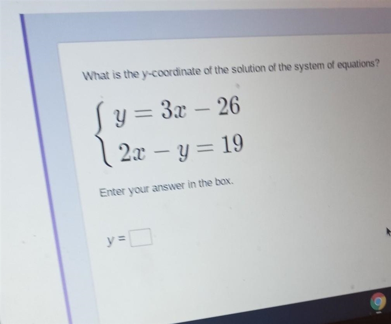 What is the y coordinate of the solution​-example-1