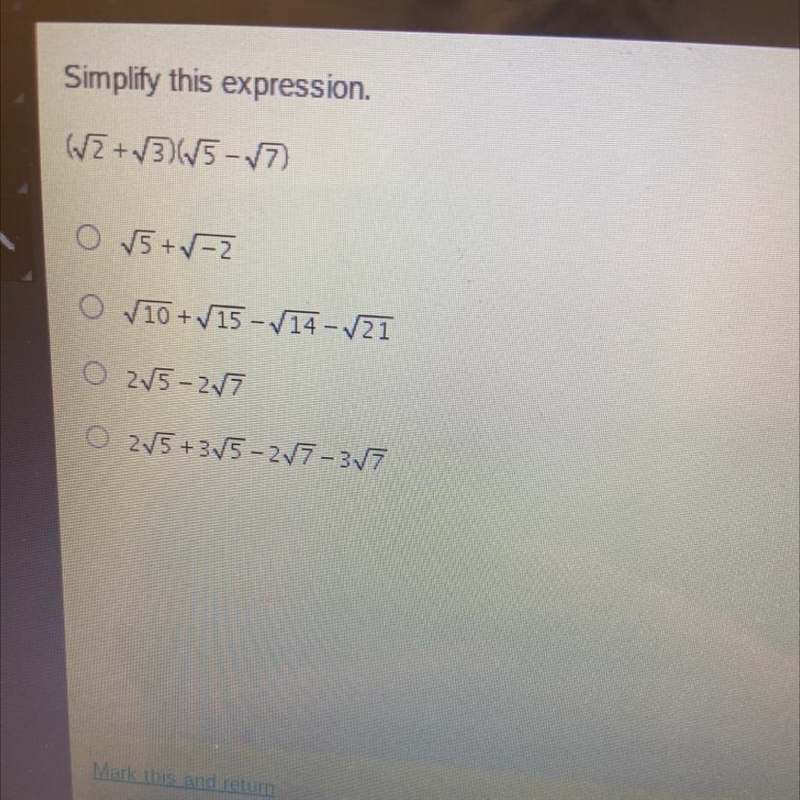 Simplify this expression-example-1